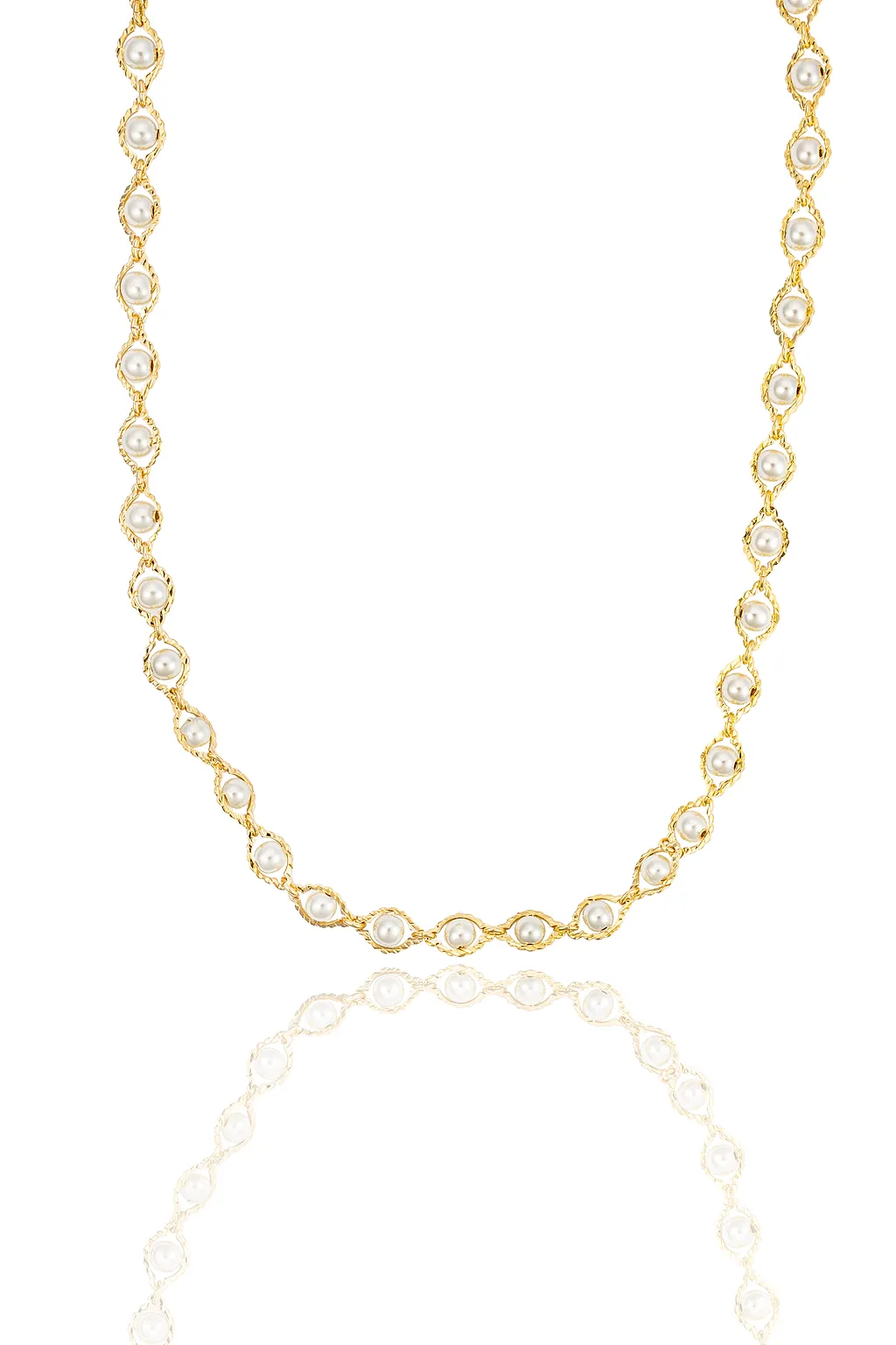 18K Gold Filled Pearl Necklace (G2)