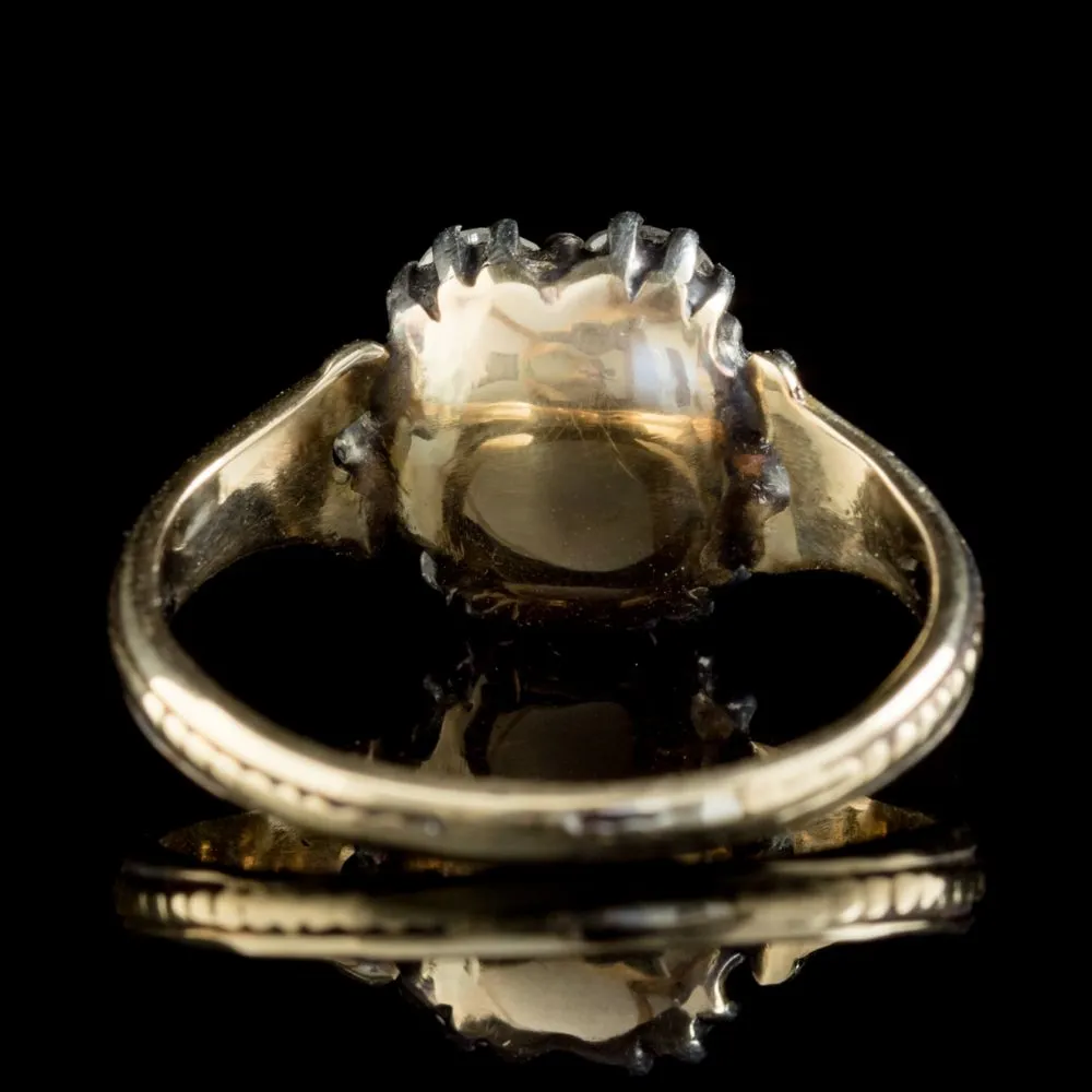 Antique Georgian 18Ct Gold Diamond Cluster Ring Circa 1800
