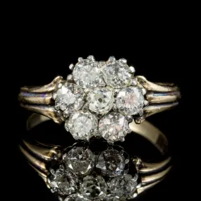 Antique Georgian 18Ct Gold Diamond Cluster Ring Circa 1800