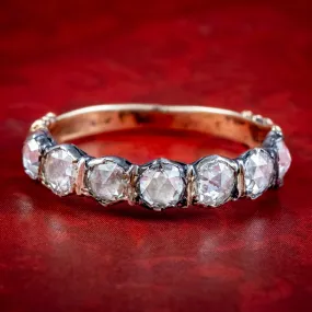 Antique Georgian Diamond Half Eternity Ring 1.4ct Total