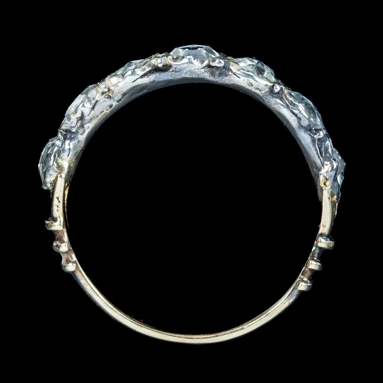 Antique Georgian Diamond Half Eternity Ring 1.4ct Total