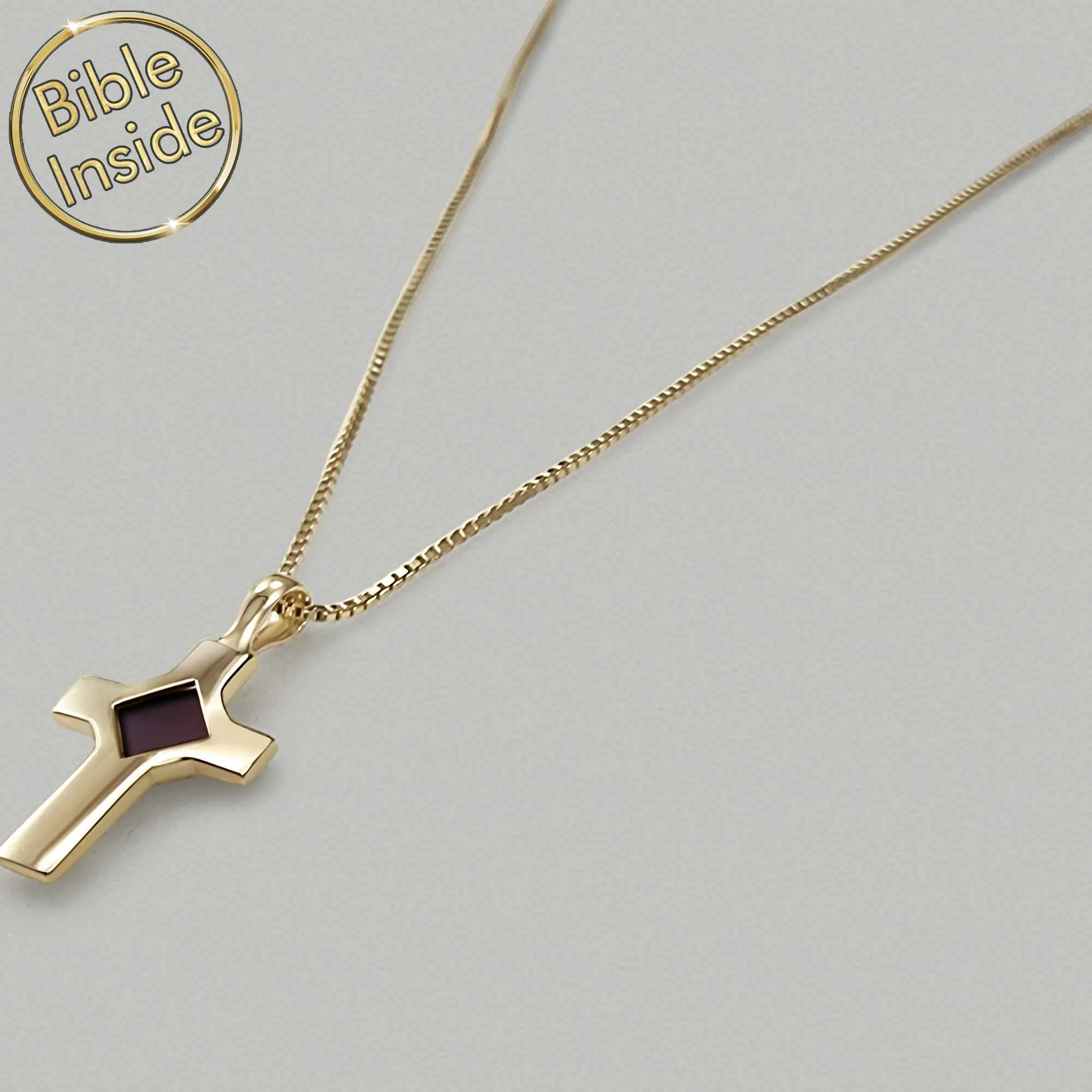 Biblical Necklace With Nano Holy Bible - Whisper Cross Necklace