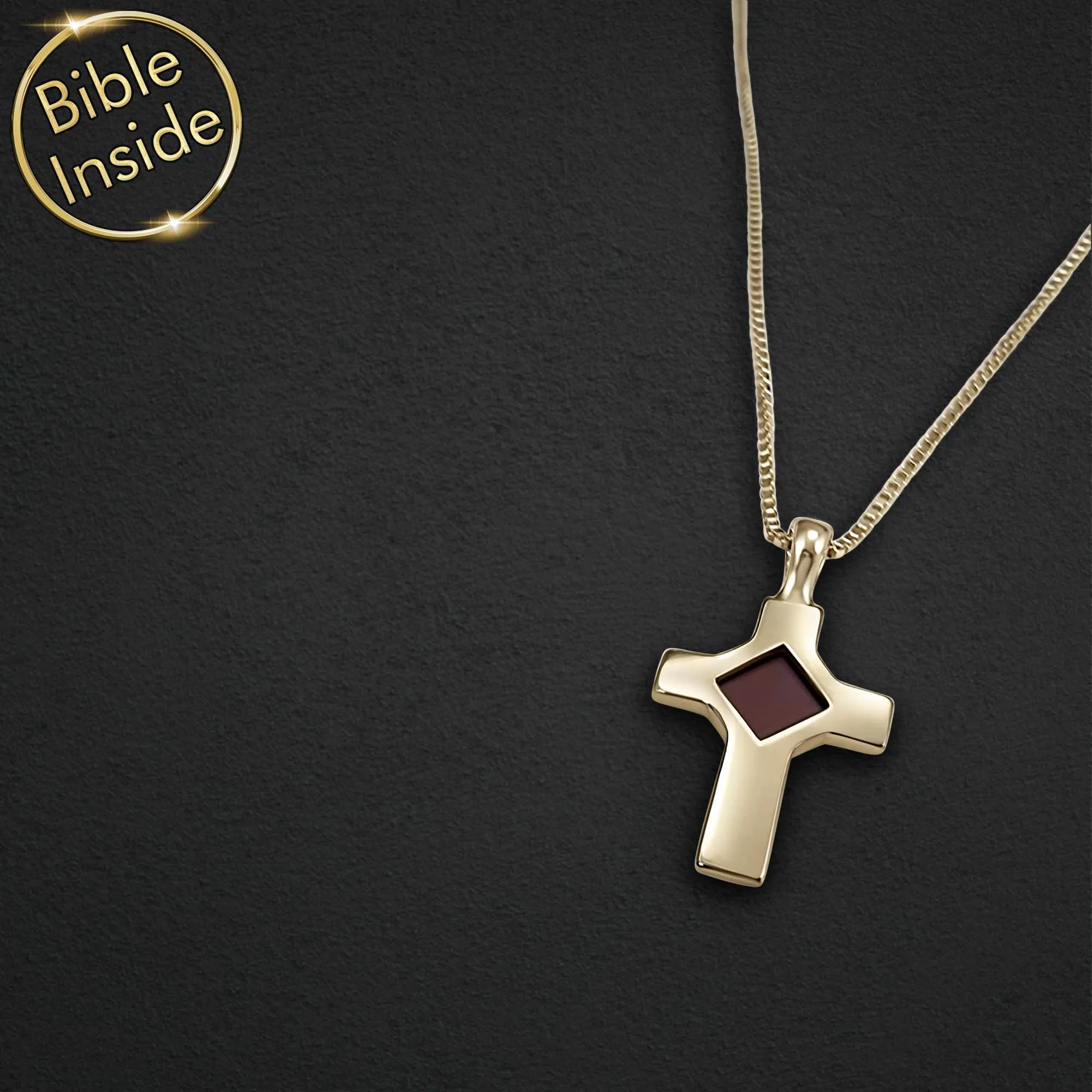 Biblical Necklace With Nano Holy Bible - Whisper Cross Necklace