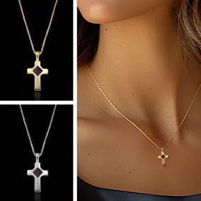 Biblical Necklace With Nano Holy Bible - Whisper Cross Necklace