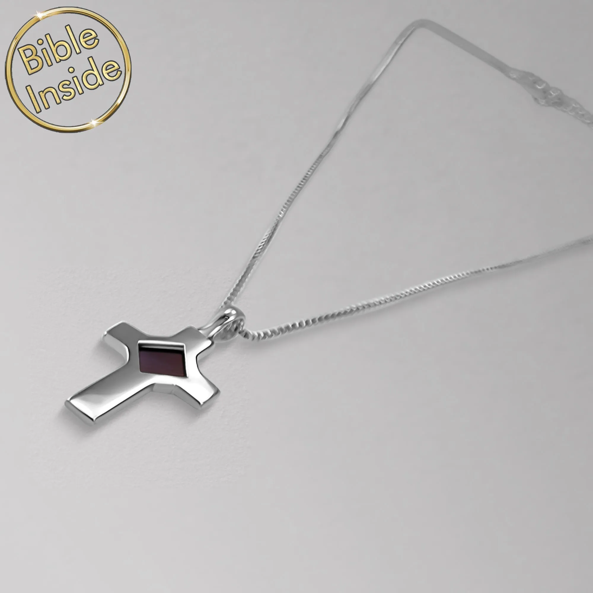 Biblical Necklace With Nano Holy Bible - Whisper Cross Necklace