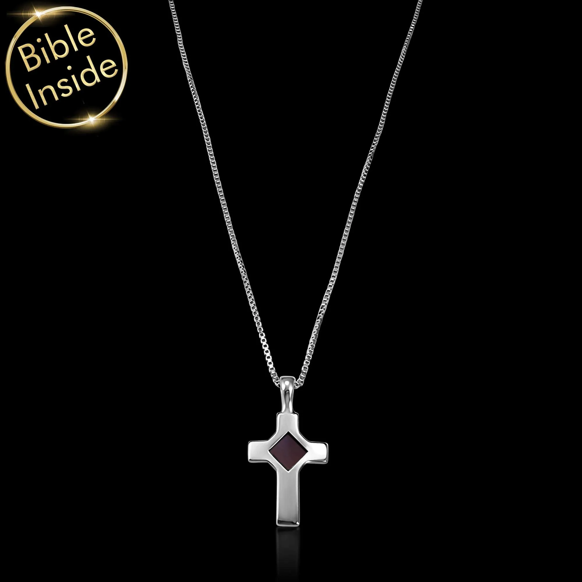 Biblical Necklace With Nano Holy Bible - Whisper Cross Necklace