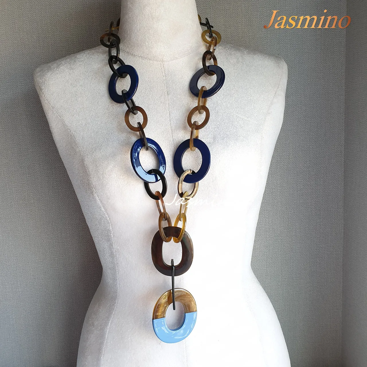Buffalo Horn Necklace J17750, Natural Handmade from Vietnam