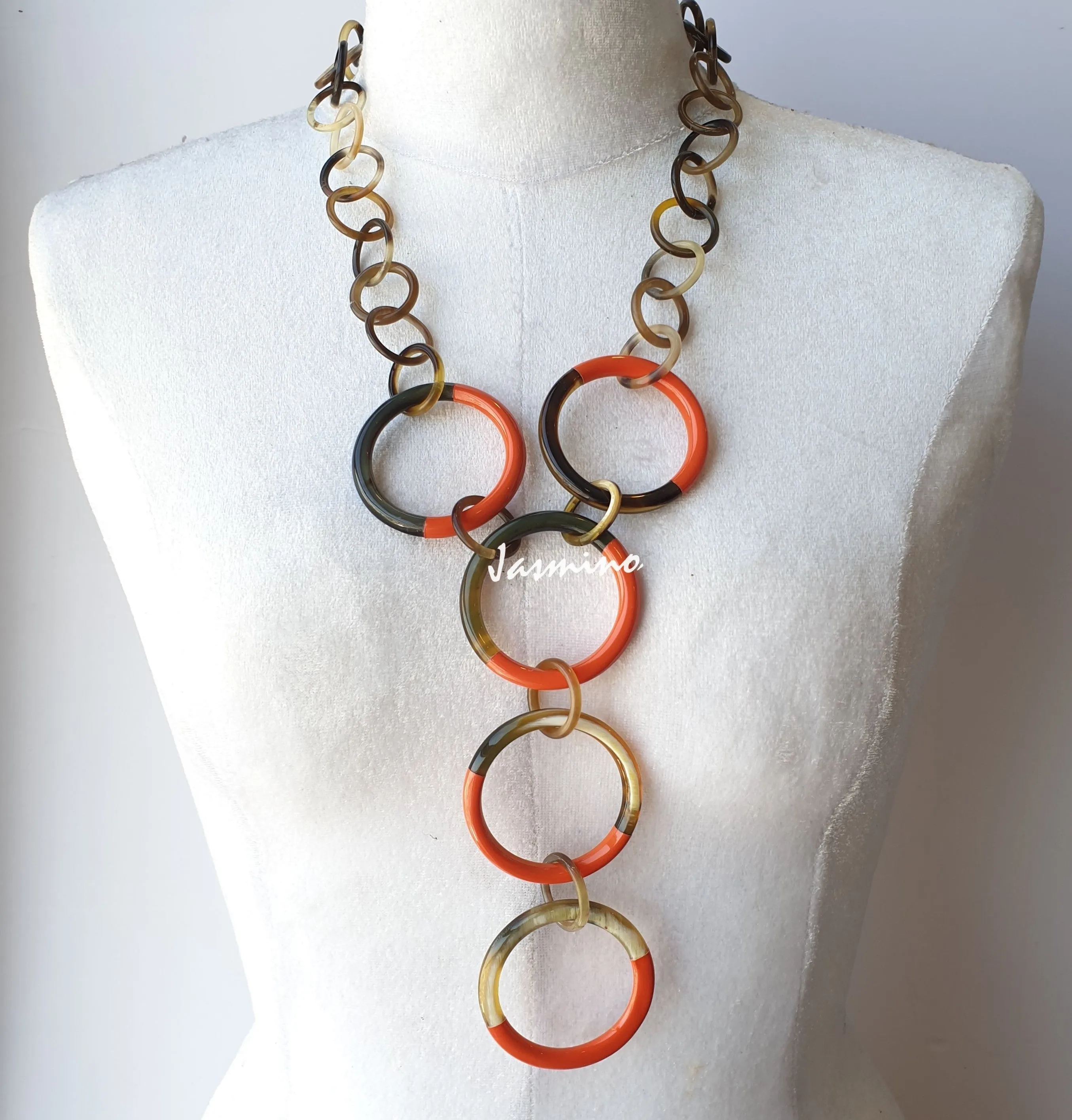 Buffalo Horn Necklace J18023, Natural Handmade from Vietnam