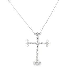 Cross Crucifix Necklace With CZ Stones (G97)