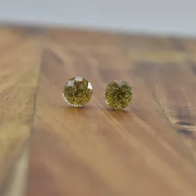 Earrings - gold/silver glitter