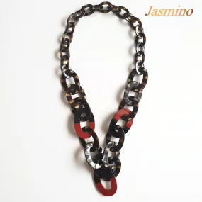 Elegant Handmade Necklace J17497, Made by Buffalo Horn and Lacquer