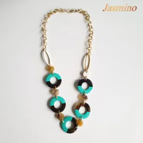 Elegant Handmade Necklace J17586, Made by Horn and Lacquer