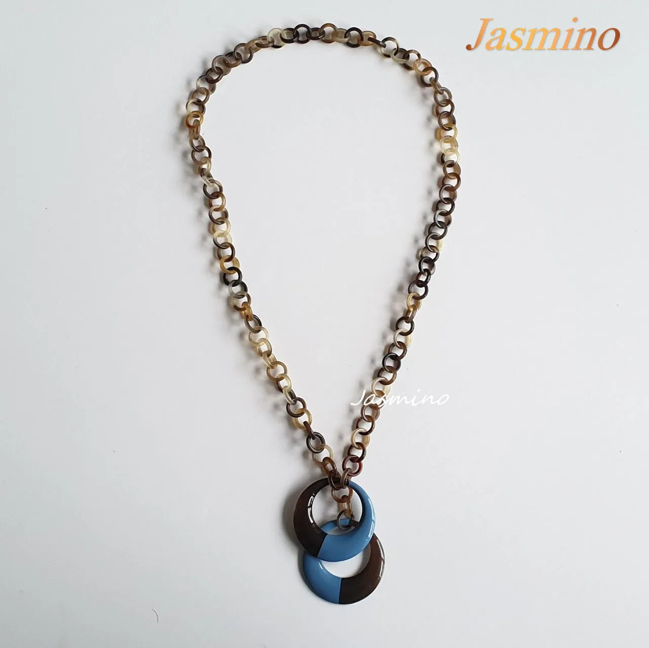 Elegant Trendy Necklace J17420, Made by Buffalo Horn and Lacquer