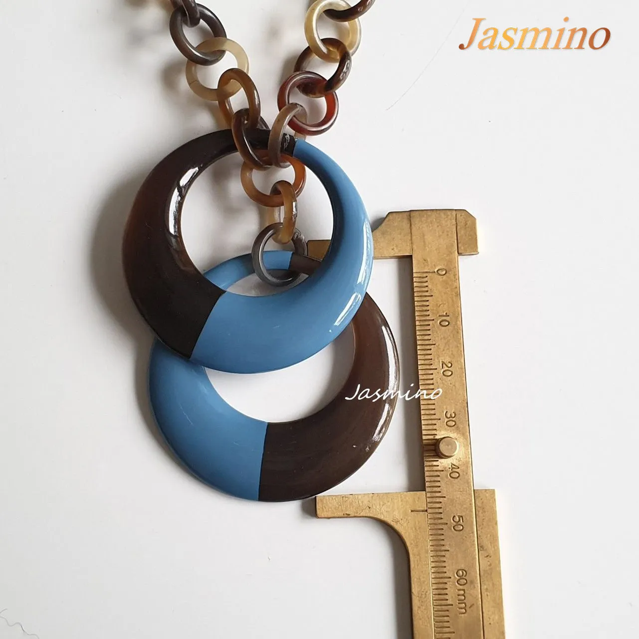 Elegant Trendy Necklace J17420, Made by Buffalo Horn and Lacquer