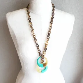 Elegant Trendy Necklace J17420, Made by Buffalo Horn and Lacquer