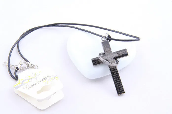 Fashion Cross necklace for men's Scriptures cross necklace statement jewelry