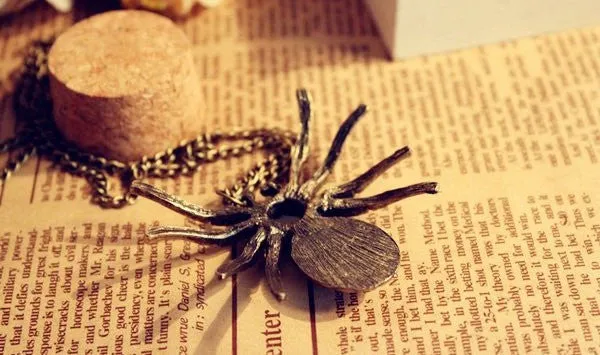 Fashion vintage personality spider necklace