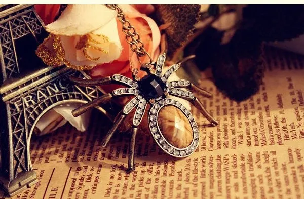 Fashion vintage personality spider necklace