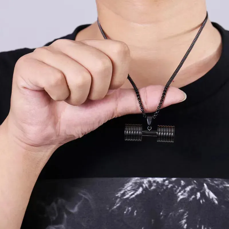Funki Buys | Necklaces | Men's Boxing Glove Barbell Pendants