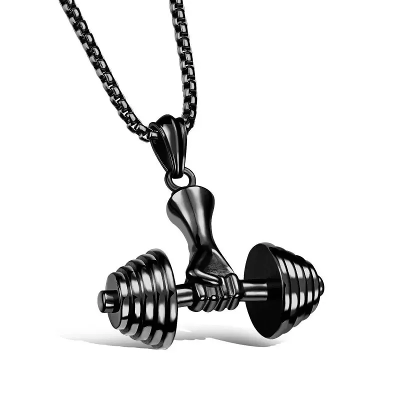Funki Buys | Necklaces | Men's Boxing Glove Barbell Pendants