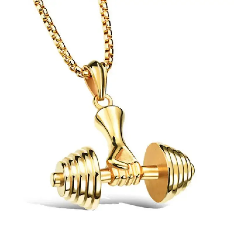 Funki Buys | Necklaces | Men's Boxing Glove Barbell Pendants