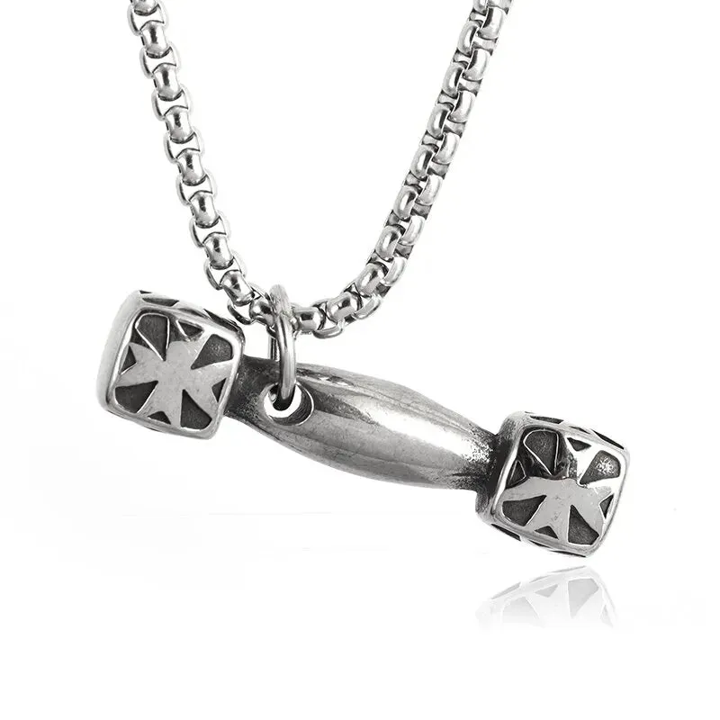 Funki Buys | Necklaces | Men's Boxing Glove Barbell Pendants