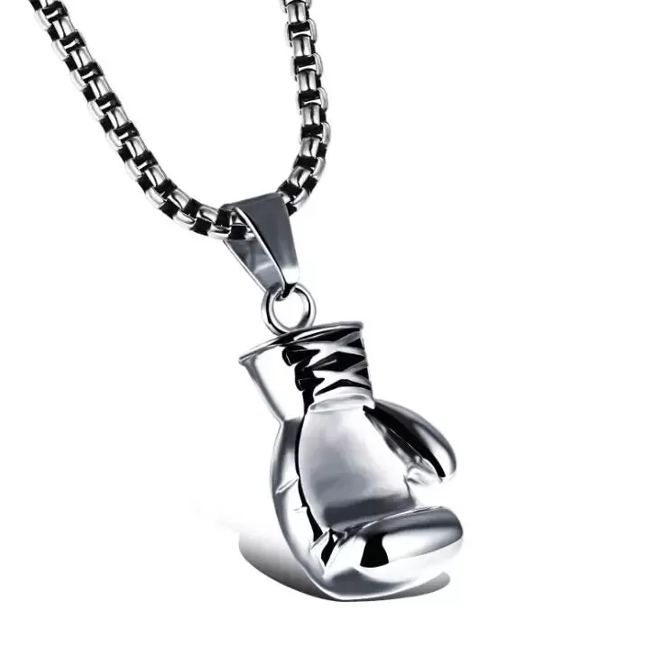 Funki Buys | Necklaces | Men's Boxing Glove Barbell Pendants