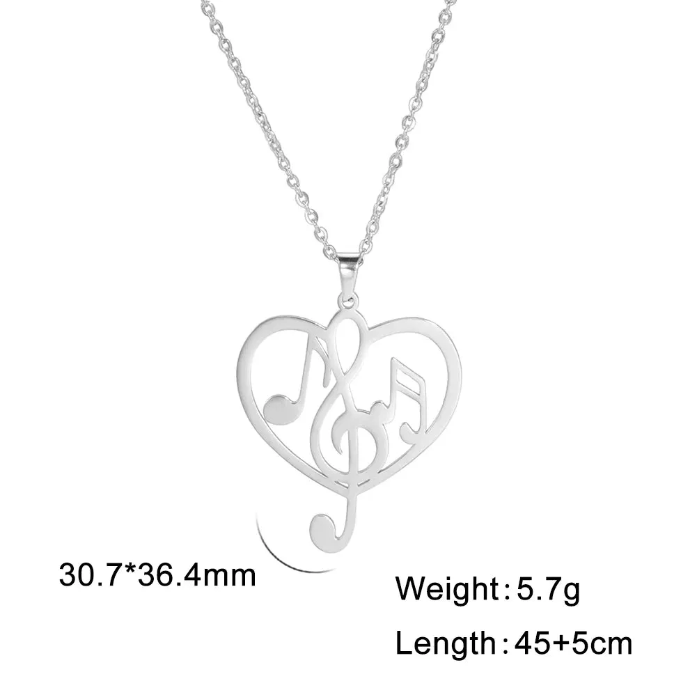 Funki Buys | Necklaces | Women's Treble Note Clef Symbol Music Necklace