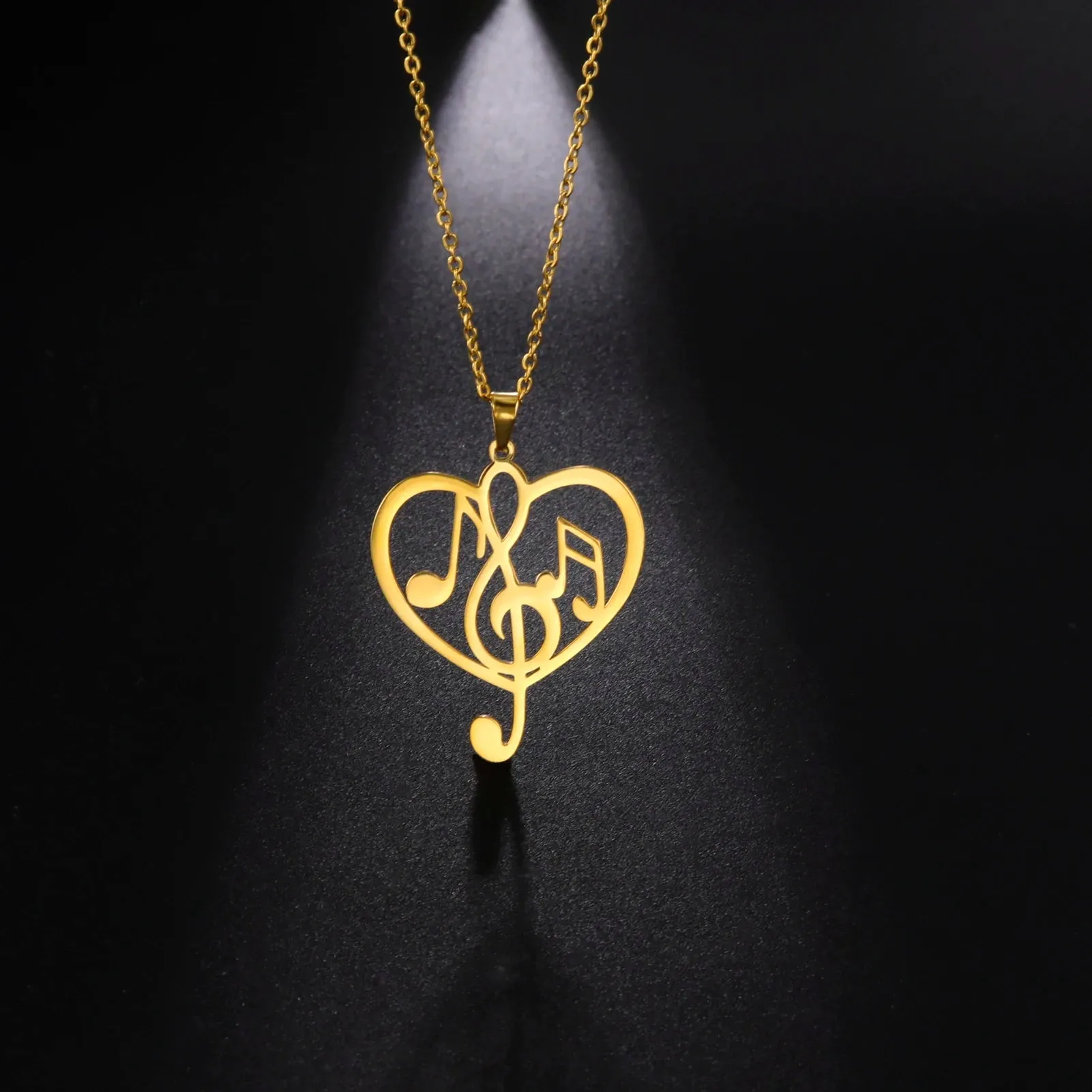 Funki Buys | Necklaces | Women's Treble Note Clef Symbol Music Necklace