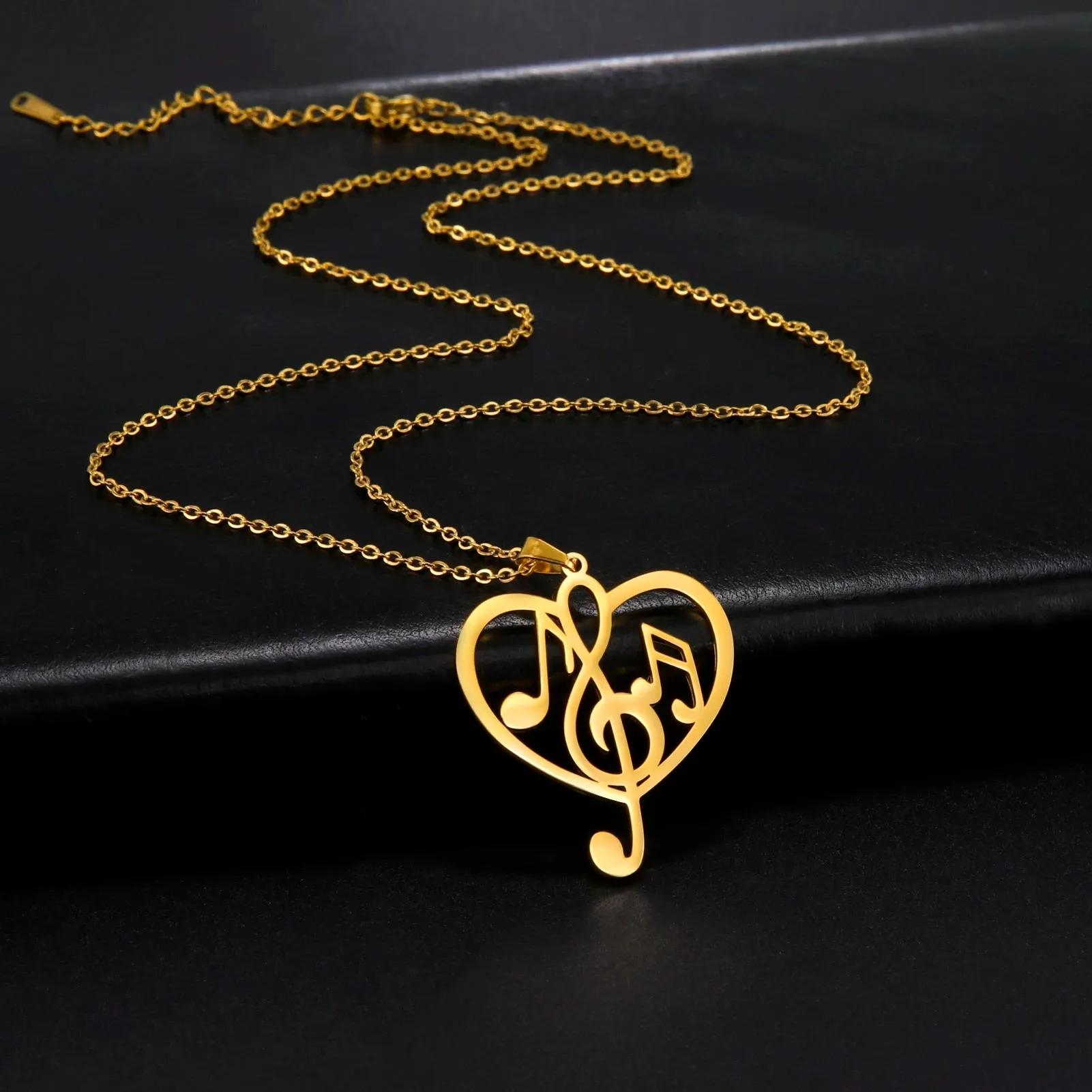 Funki Buys | Necklaces | Women's Treble Note Clef Symbol Music Necklace