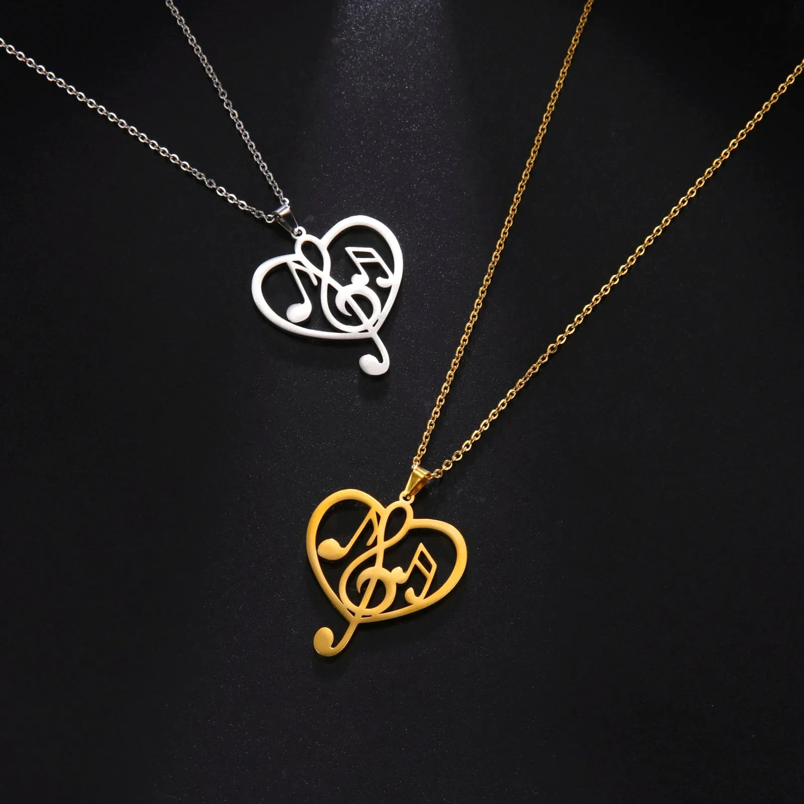 Funki Buys | Necklaces | Women's Treble Note Clef Symbol Music Necklace