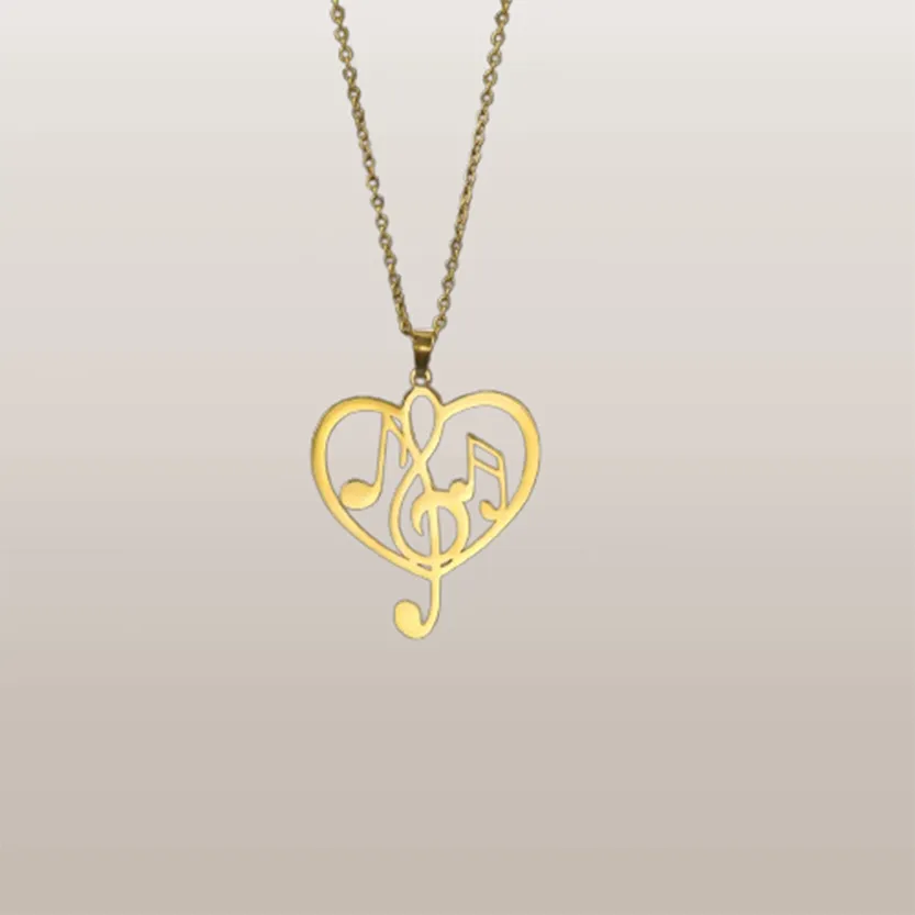 Funki Buys | Necklaces | Women's Treble Note Clef Symbol Music Necklace
