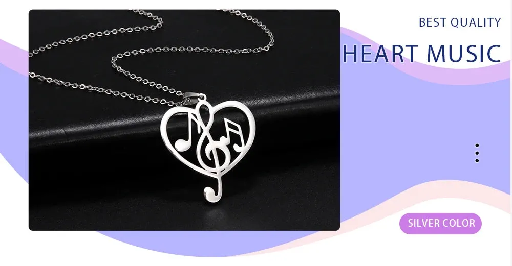 Funki Buys | Necklaces | Women's Treble Note Clef Symbol Music Necklace