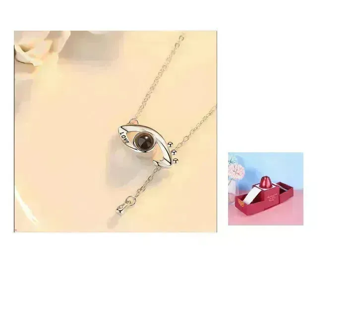 Hot Valentine's Day Gifts Metal Rose Jewelry Gift Box Necklace For Wedding Girlfriend Necklace Gifts