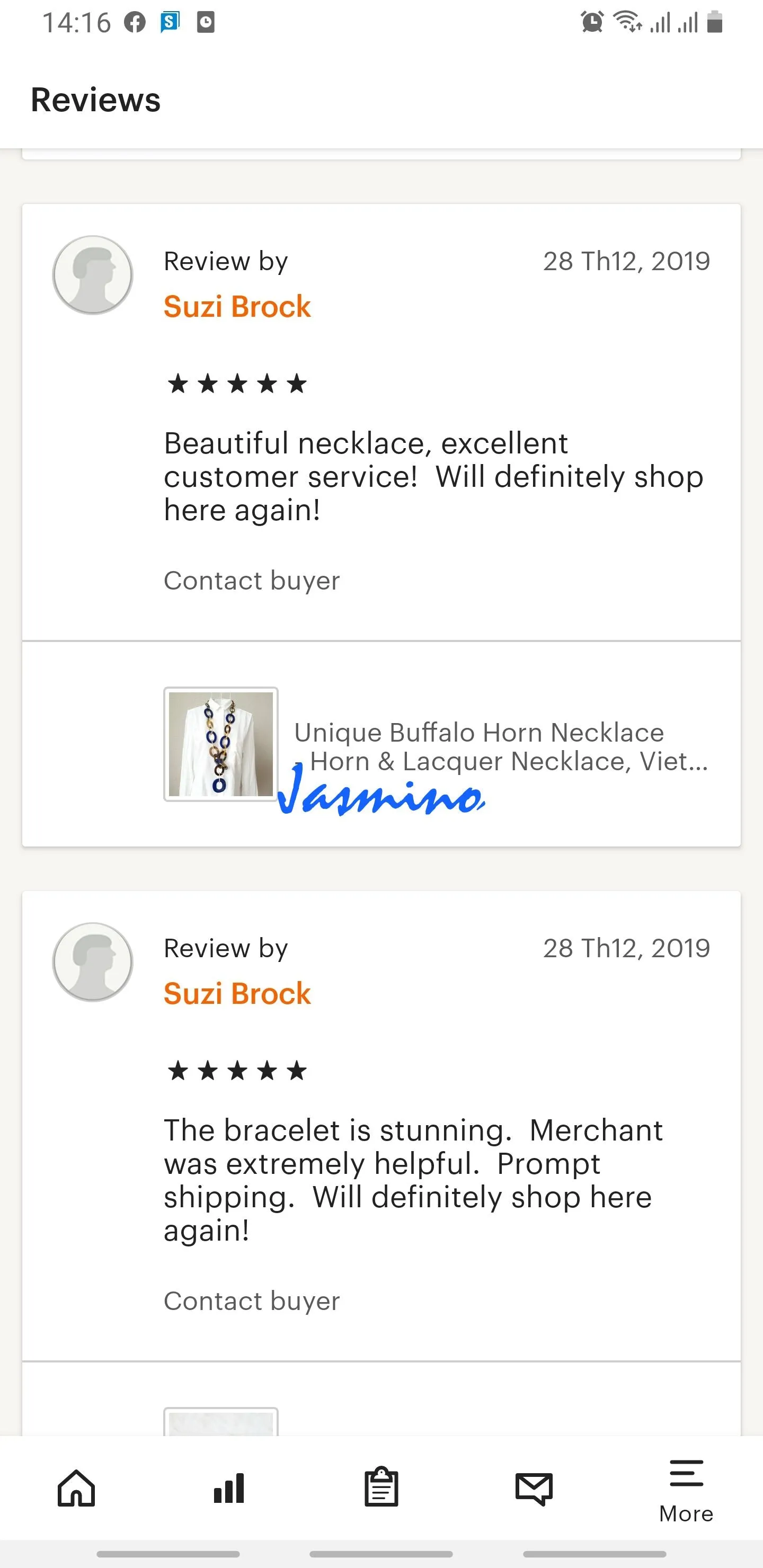 Natural Handmade Jewelry J17579, Made by Buffalo Horn and Lacquer from Vietnam