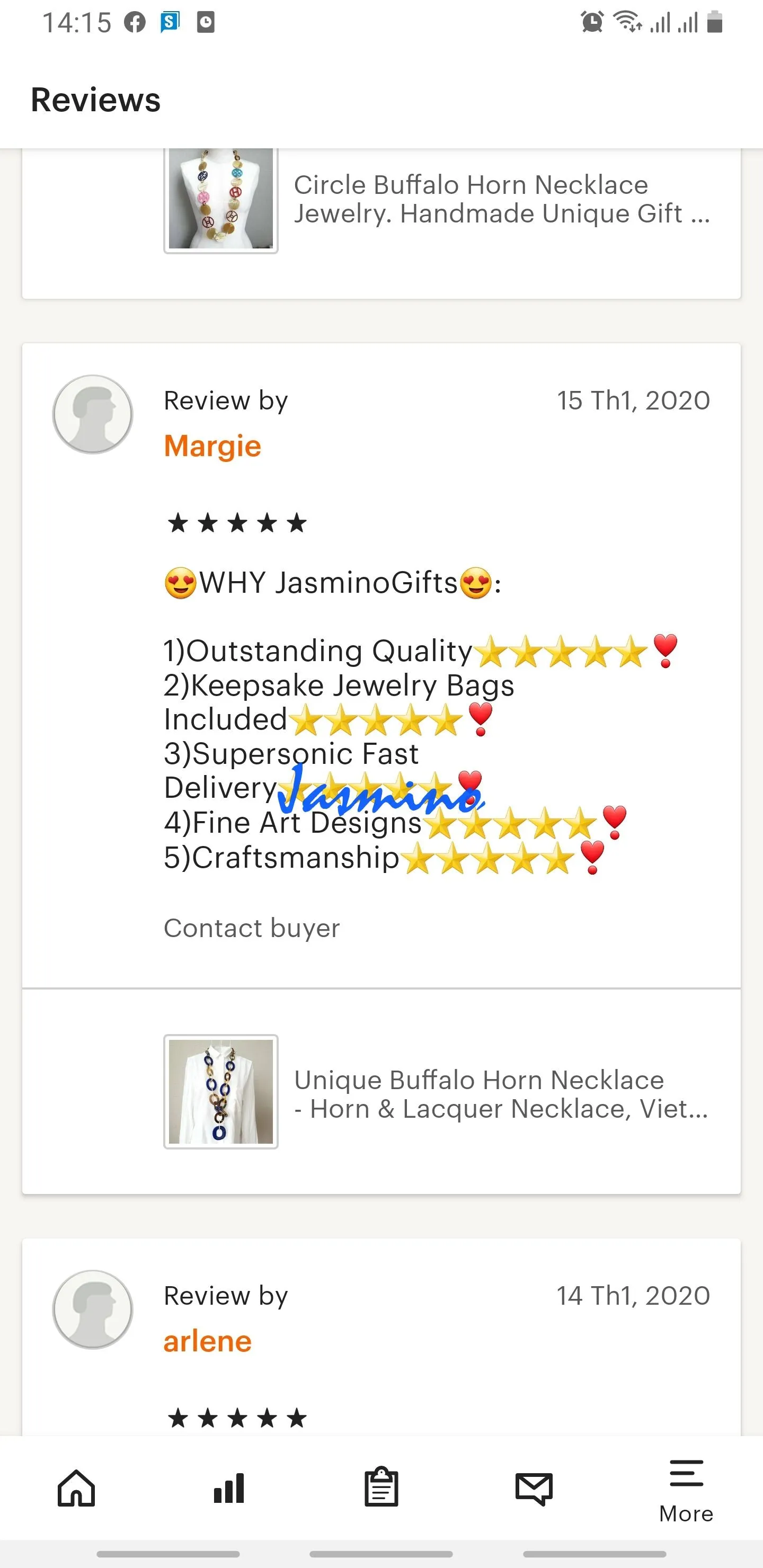 Natural Handmade Jewelry J17579, Made by Buffalo Horn and Lacquer from Vietnam