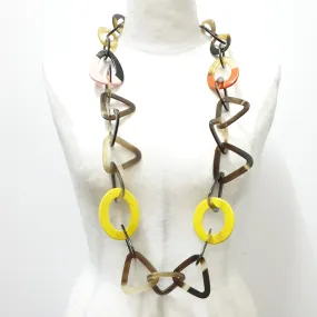 Stunning Horn Necklace J18218, Sources as Natural Buffalo Horn & Lacquer