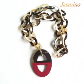 Unique Buffalo Horn Necklace J17406, Natural Handmade Jewelry