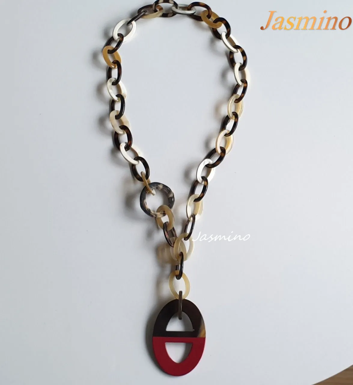 Unique Buffalo Horn Necklace J17406, Natural Handmade Jewelry