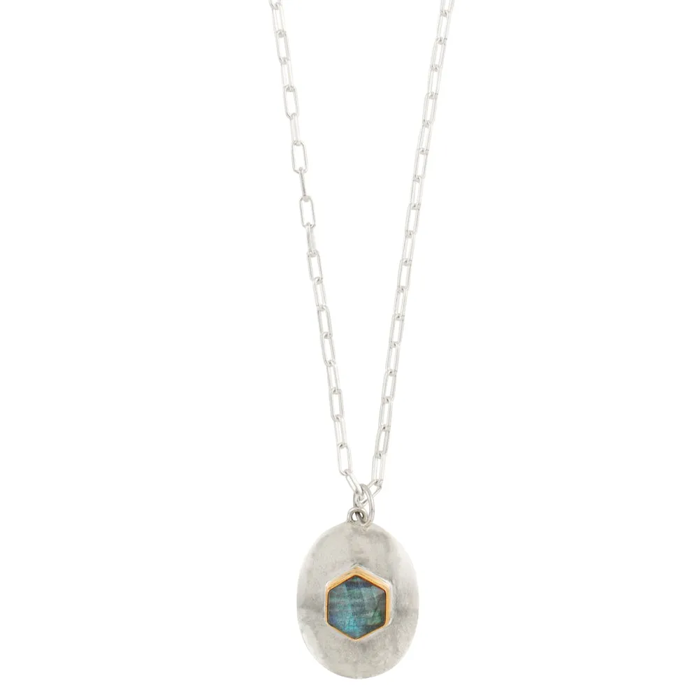 Vortex Medallion Necklace in Silver