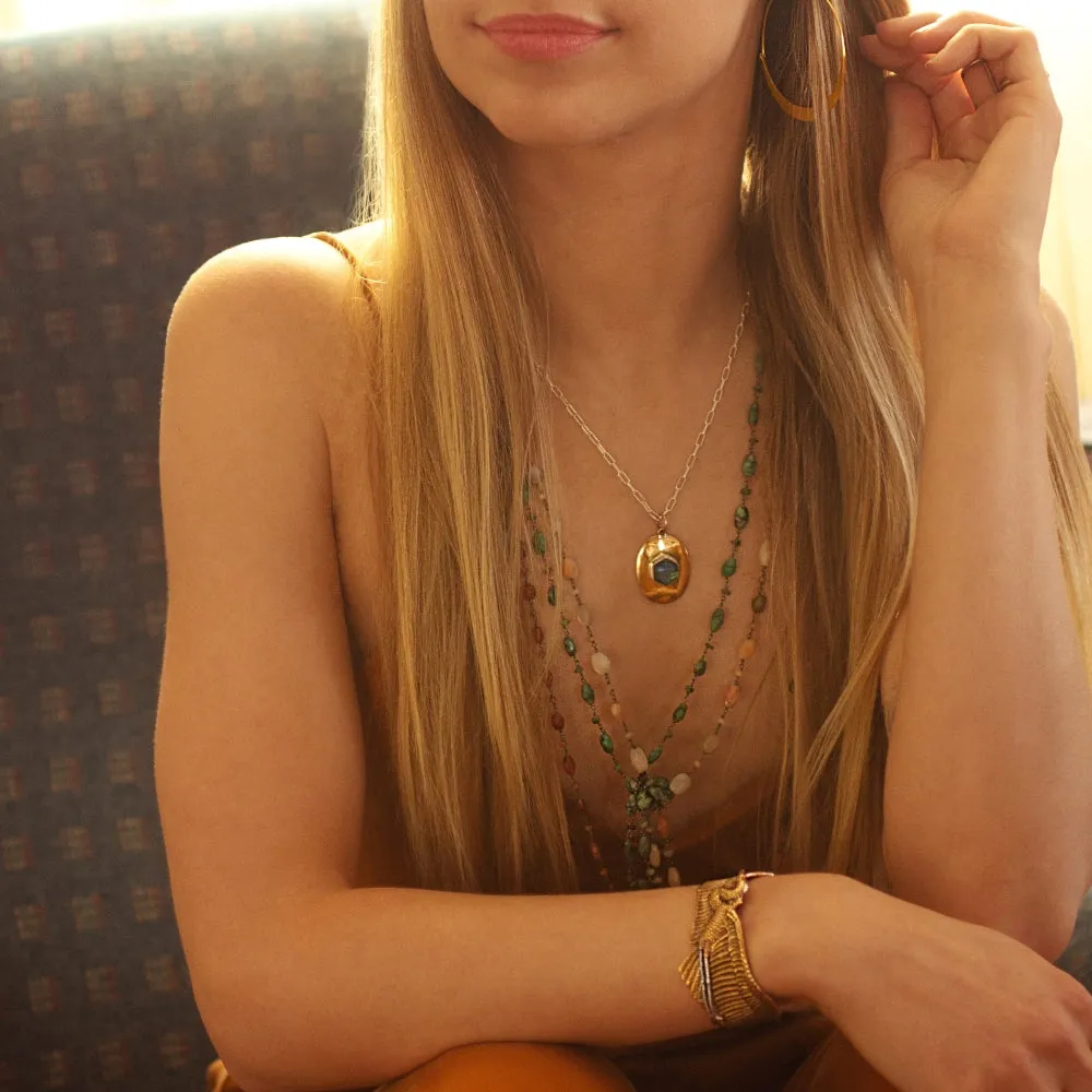 Vortex Medallion Necklace in Silver